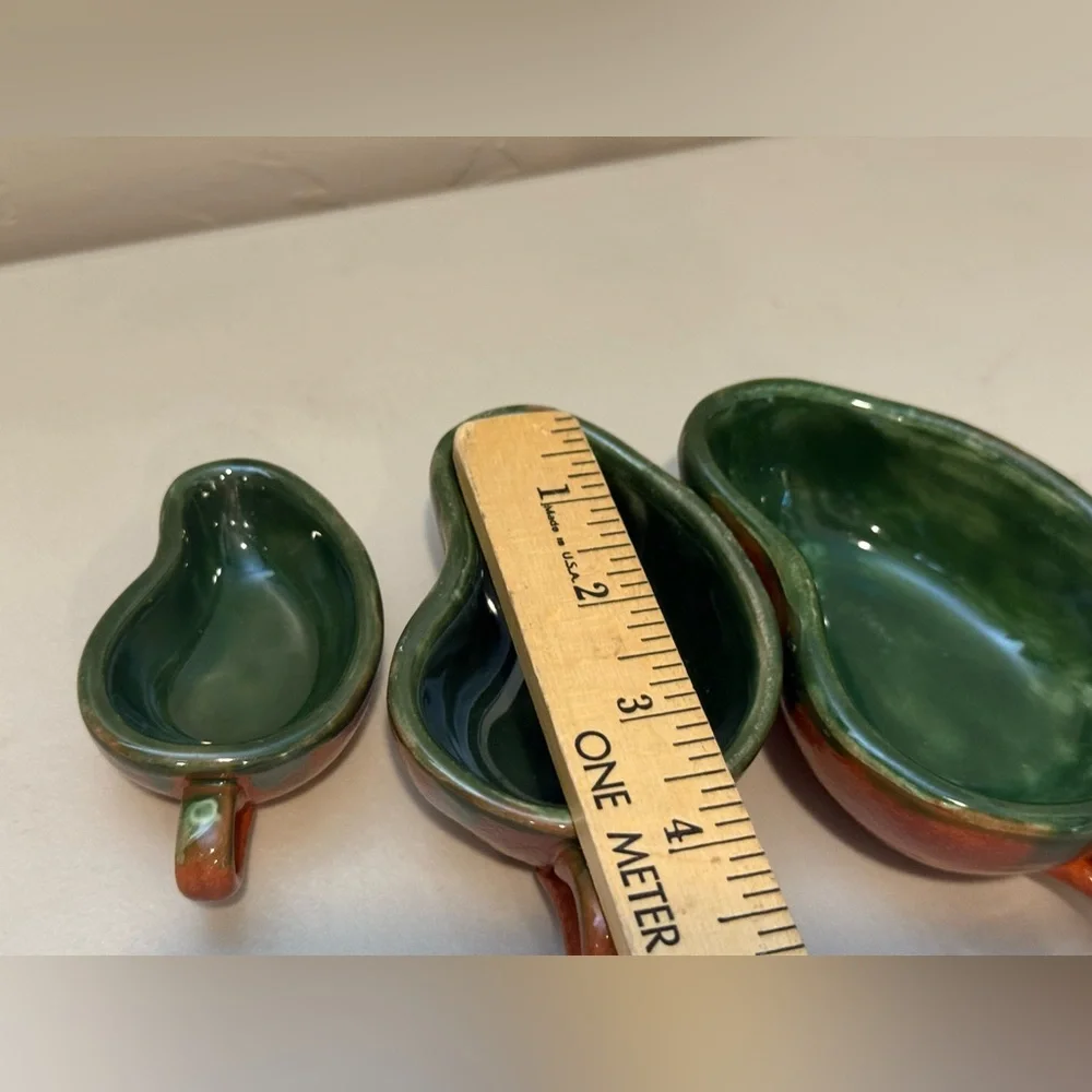 Set of 3 Williams Sonoma Redware‎ Style Glazed Chili Pepper Bowls Jalapeno Cups